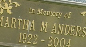 Martha M. Anderson