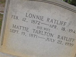 Martha J "Mattie" Tarlton Ratliff