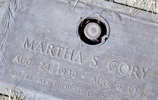 Martha S Cory