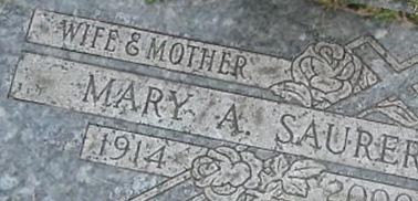 Mary A Graf Saurer Mary A Graf Saurer