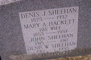Mary A Hackett Sheehan