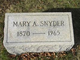 Mary A. Shepherd Snyder