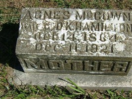 Mary Agnes McCown Hamilton Mary Agnes McCown Hamilton