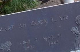 Mary Ah Cook L Yip