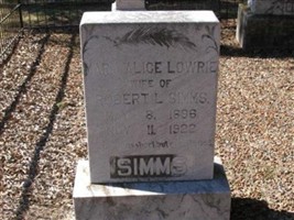 Mary Alice Lowrie Simms Mary Alice Lowrie Simms