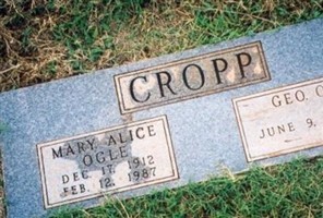 Mary Alice Ogle Cropp Mary Alice Ogle Cropp