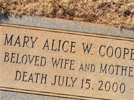 Mary Alice W Cooper