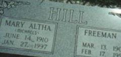 Mary Altha Shafer Hill