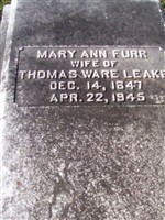 Mary Ann Furr Leake Mary Ann Furr Leake