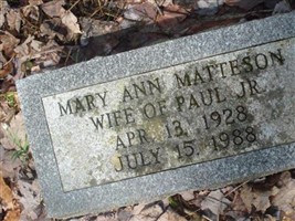 Mary Ann Matteson Musch Mary Ann Matteson Musch