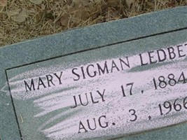 Mary Anna Sigman Ledbetter Mary Anna Sigman Ledbetter