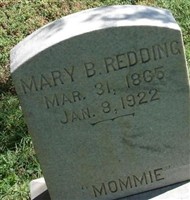 Mary B. "Mommie" Redding Mary B. "Mommie" Redding