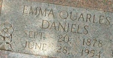 Mary "Emma" Burke Quarles Daniels Mary "Emma" Burke Quarles Daniels