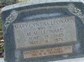 Mary Cyntha Jones Leonard Mary Cyntha Jones Leonard