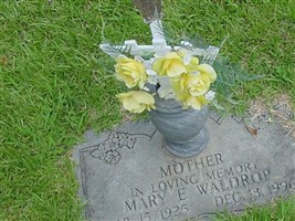 Mary E. Waldrop Mary E. Waldrop