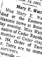 Mary E. Watt Mary E. Watt