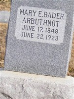 Mary Elizabeth Bader Arbuthnot Mary Elizabeth Bader Arbuthnot