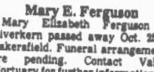 Mary Elizabeth Ferguson