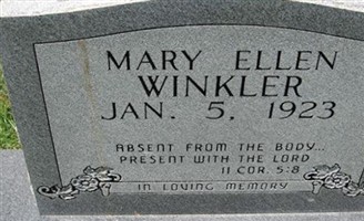 Mary Ellen Winkler Mary Ellen Winkler