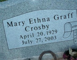 Mary Ethna Graff Crosby Mary Ethna Graff Crosby