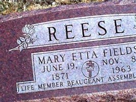 Mary Etta Fields Reese Mary Etta Fields Reese