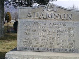 Mary Eveline Marrott Adamson Mary Eveline Marrott Adamson