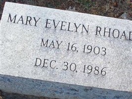 Mary Evelyn Rhoads Mary Evelyn Rhoads