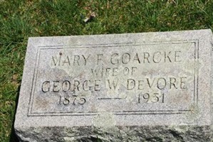 Mary Frances Goarcke DeVore Mary Frances Goarcke DeVore