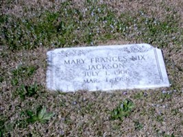 Mary Frances Nix Jackson Mary Frances Nix Jackson