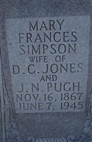 Mary Frances Simpson Jones-Pugh Mary Frances Simpson Jones-Pugh