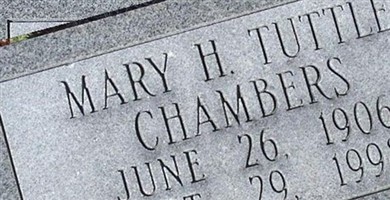 Mary H. Tuttle Chambers Mary H. Tuttle Chambers