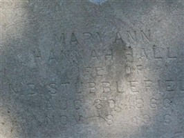 Mary Ann Hannah Hall Stubblefield