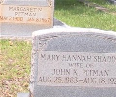 Mary Hannah Shaddix Pitman