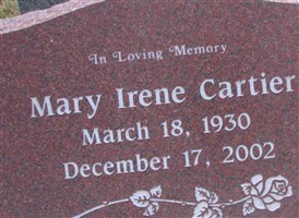 Mary Irene Cartier Mary Irene Cartier
