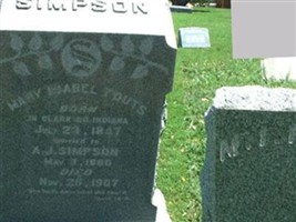 Mary Isabel Fouts Simpson Mary Isabel Fouts Simpson