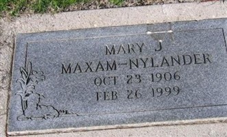 Mary J. Maxam-Nylander Mary J. Maxam-Nylander
