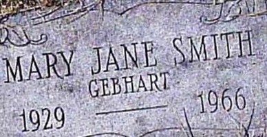 Mary Jane Gebhart Smith Mary Jane Gebhart Smith