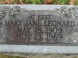 Mary Jane Leonard Mary Jane Leonard