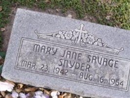 Mary Jane Savage Snyder Mary Jane Savage Snyder