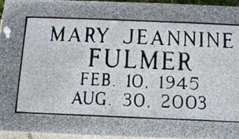 Mary Jeannine Fulmer Mary Jeannine Fulmer