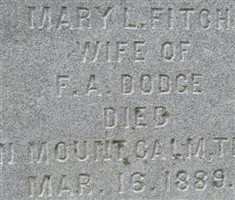 Mary L. Fitch Dodge Mary L. Fitch Dodge