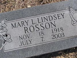 Mary L Lindsey Rosson Mary L Lindsey Rosson