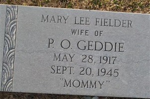 Mary Lee Fielder Geddie