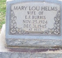 Mary Lou Helms Burris Mary Lou Helms Burris