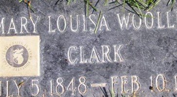 Mary Louisa Woolley Clark Mary Louisa Woolley Clark