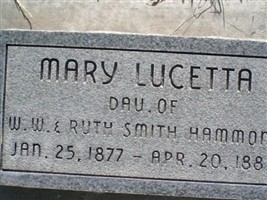 Mary Lucetta Hammond Mary Lucetta Hammond