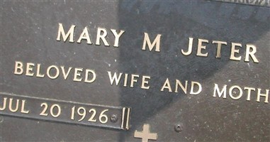 Mary M Jeter