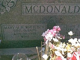 Mary M H Whitlock Mcdonald