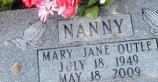 Mary Jane "Nanny" Guillory Outley