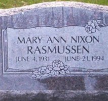 Mary Ann Neiminen Nixon Rasmussen Mary Ann Neiminen Nixon Rasmussen